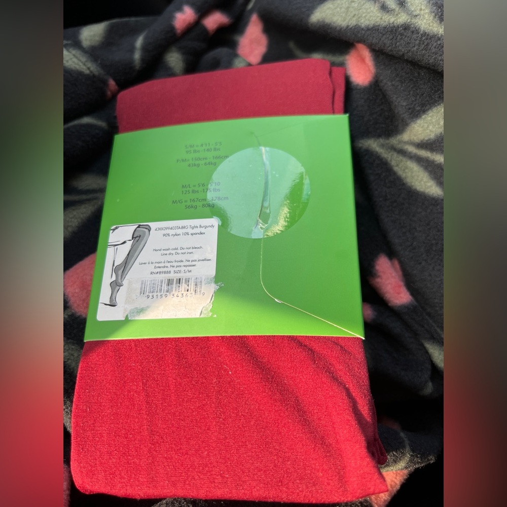 Kate Spade Red Tights - Picture 2 of 2